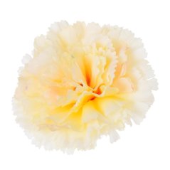 Artificial Carnations Head Ø 7cm creamy yellow - the price is for a package of 12 pcs