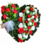 Artificial Wreath Heart Shaped with Roses, Moss and Accessories 80cm x 80cm