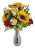 Csokor Exclusive rózsák, napraforgók, kiegészítők 48cm művirág