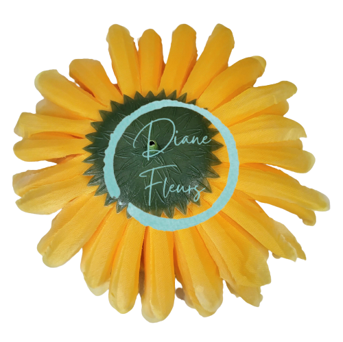 Główka kwiatowa chryzantemy O 16cm żółta sztuczna