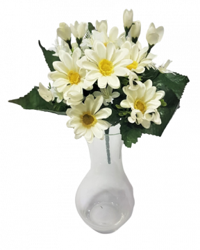 Daisies - Kvalitetan i lijep umjetni cvijet idealan kao ukras - boja - naranča