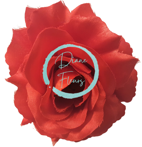 Künstliche Rosenkopf O 10cm Rot