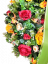 Luxus mesterséges fenyőkoszorú Exkluzív rózsák, bazsarózsa, orchidea és kiegészítők 90cm