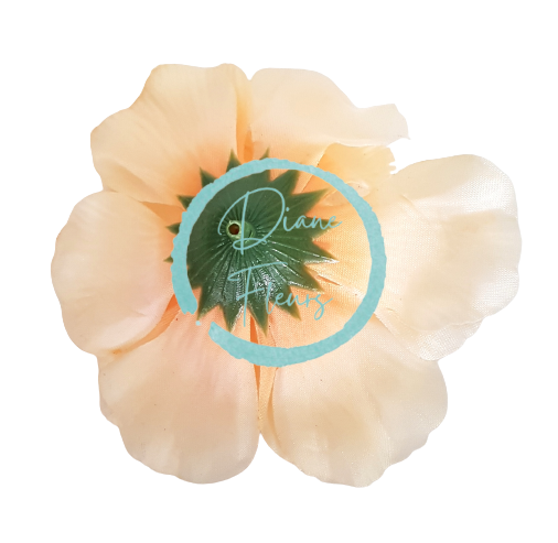 Цветна главичка на далия "Dahlia" Около 11 см жълта, кремава изкуствена