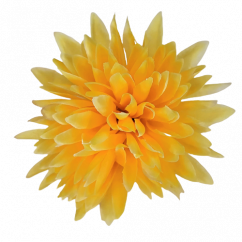 Artificial Chrysanthemum Head Ø 10cm Yellow