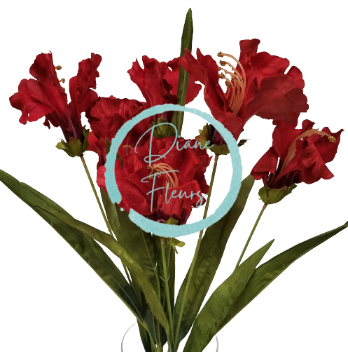 Iris buket umjetni 60cm crvena