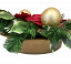 Smuteční aranžmán betonka umělá poinsettia vánoční hvězda, vánoční koule a doplňky 60cm x 30cm x 16cm