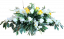 Čudovit žalni aranžma brez umetnih vrtnic, gladiolov in dodatkov 85 cm x 45 cm x 30 cm