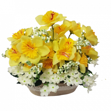 Narcisy - Kvalitné umelé kvety - krásna dekorácia pre každú príležitosť - farba - oranžová