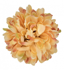 Artificial Chrysanthemum Head Ø 13cm Peach, Burgundy