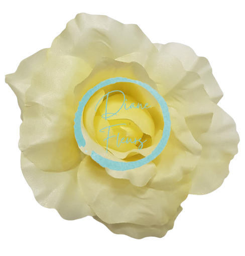 Głowa kwiatu róży O 13cm st. krem sztuczny