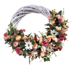 Fonott koszorú művirágok és kiegészítők Ø 46cm
