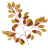 Decorare crengută toamnă ficus 58cm flori artificiale