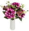 Krásna umelá kytica Dahlia a doplnky 38cm fialová