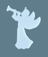 Božični okras 3D Angel iz reciklirane plastike 10cm