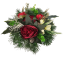 Smútočný aranžmán betonka umelé peonie pivónie a doplnky Ø 28cm x 15cm