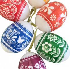 Dekoráció 3D húsvéti tojás újrahasznosítható műanyagból 6 db x 6cm