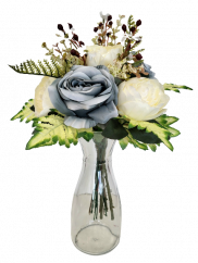 Vezani buket Exclusive ruže, božuri i dodaci 38cm umjetni