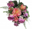 Rózsa, Alstromerie és szegfű x18 csokor lila 50cm művirág