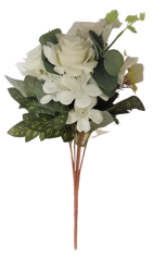 Ruže kytica 30cm krémová umelá