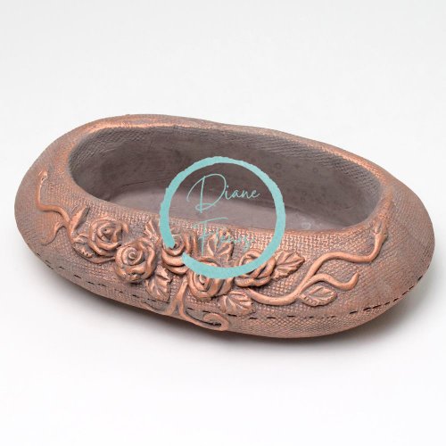 Ghiveci din ceramică oval 26,5cm x 16cm x 7,5cm