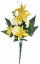 Šopek vrtnic in lilij x8 rumena 47cm umet