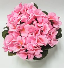 Artificial Violets in flowerpot O 22cm x height 20cm Pink wind resistant