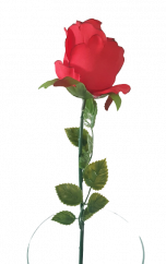Trandafir artificial roșu 48cm flori artificiale