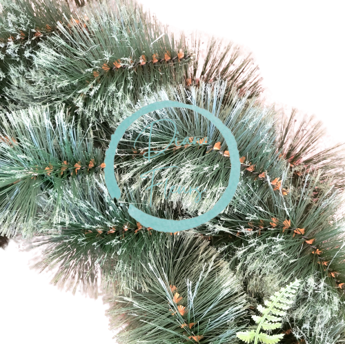 Luxusný smútočný veniec borovicový exclusive ruže, pivonky, hortenzie, gerbery a doplnky 80cm x 90cm