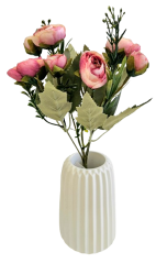Artificial Ranunculus Bouquet x5 28cm Pink