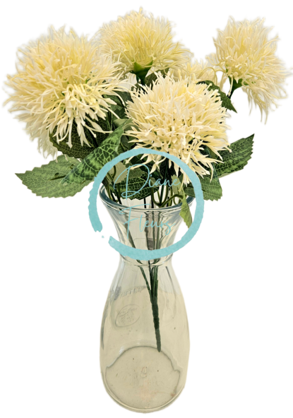 Голям букет от Thistle & Accessories 38 см изкуствен крем