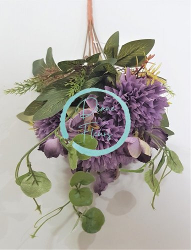 Buchet de crizanteme "7" 40cm violet flori artificiale