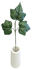 Dekoracja liść x3 35cm ciemnozielony sztuczny