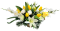 Arrangement made of artificial tulips, lilies, roses, gladiolus and accessories 60cm x 33cm x 29cm