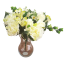 Peonia Pivonka & Alstroméria kytica krémová 38cm umelá