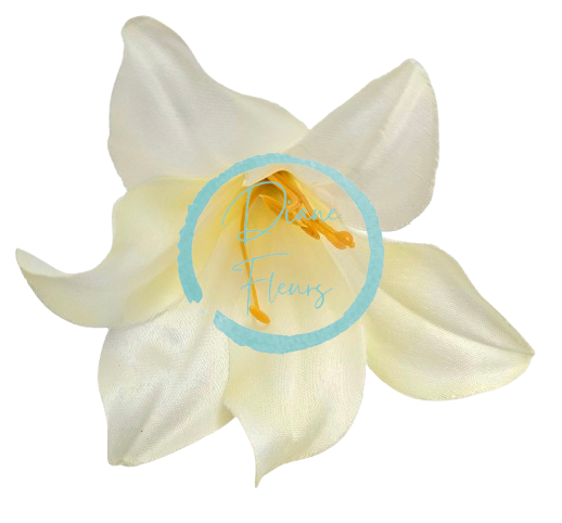 Cap de floare de crin 10cm x 12cm crem flori artificiale