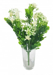 Künstlicher Strauß mit kleinen Blumen und Beeren 24cm