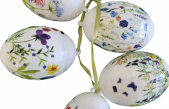 Ukras 3D uskrsna jaja od reciklirane plastike 6 kom x 6cm