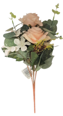 Rózsa csokor 30cm rózsaszín művirág