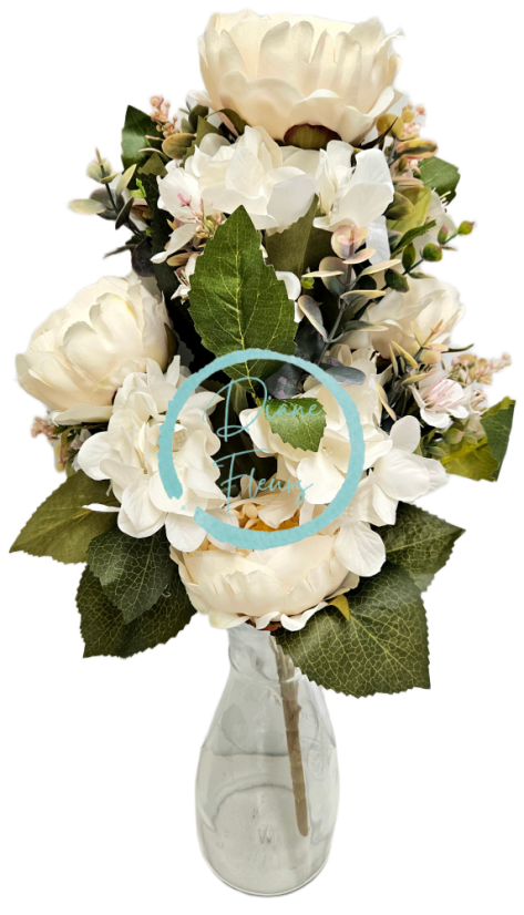 Exclusive Artificial Peonies Bouquet 52cm x 30cm Cream