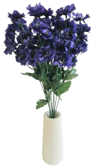 Artificial Cornflowers on a stem 48cm bundle 12 pcs Purple