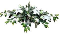 Luksuzni aranžman umjetne ruže, poinsettia i dodaci 100cm x 55cm x 28cm