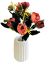 Ranunculus kytica x6 28cm ružová, vínová umelá