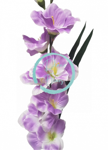 Gladiola kusová do vázy 78cm fialová umelá