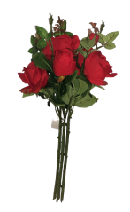 Künstliche Rosenstrauß "7" rot 18,5 inches (47cm)