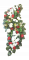 Temetési koszorú műrózsák és bazsarózsa 100cm x 35cm piros, fehér, zöld