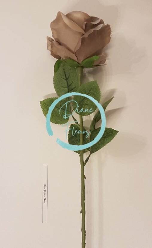 Rosa marrone artificiale da 74 cm