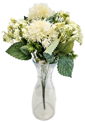 Голям букет от Thistle & Accessories 42 см изкуствен крем