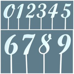 3D-Zahlen 0 bis 9 auf einem 14cm langen Stab – im Produktdetail auswählen