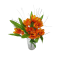 Artificial Crocus Flower bouquet x7 30cm Orange
